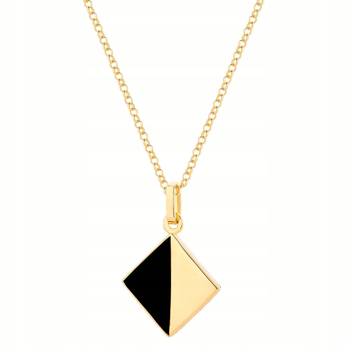 Zlatý náhrdelník s onyxem Ditta Zimmermann DZN348 Stříbro 925