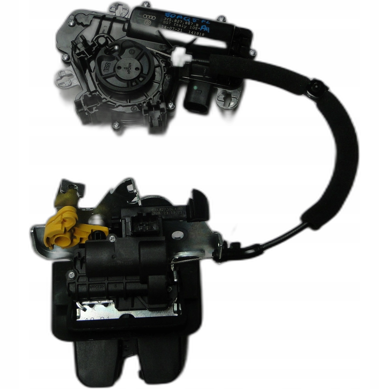 ZAMEK DOCIĄG KLAPY 3V5827887B 80A827506A AUDI Q5 LIFT ORYGINAŁ