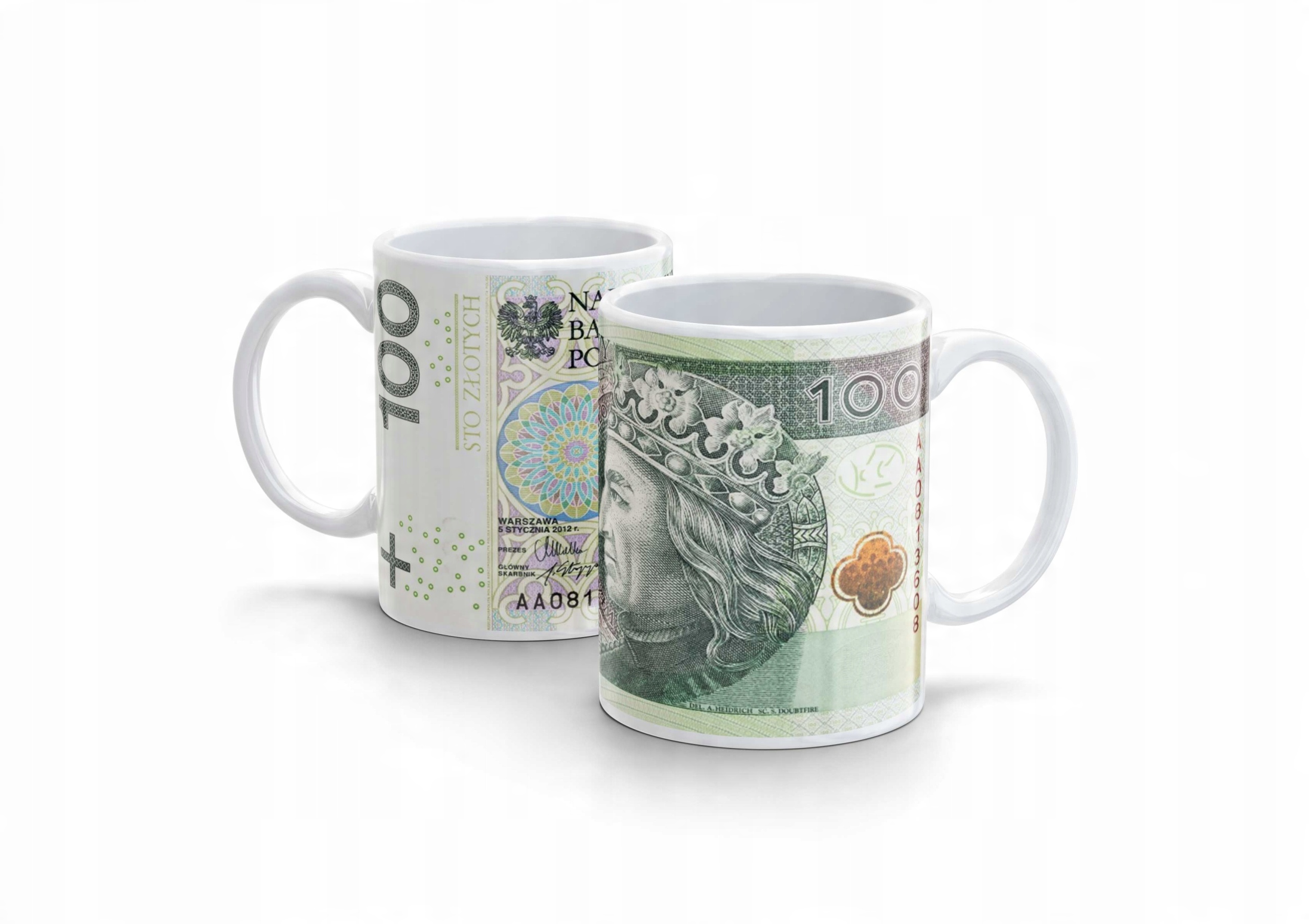 

Kubek Dolary Złotówki Euro Pieniądze 100 Złotych