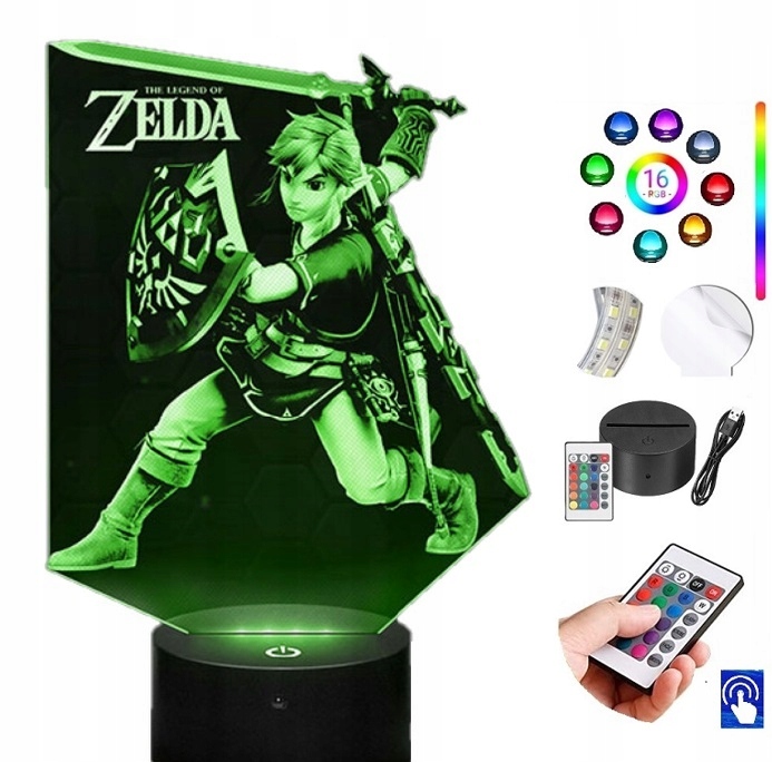 Lampka na biurko Zelda 16 Kolorów LED PLEXIDO