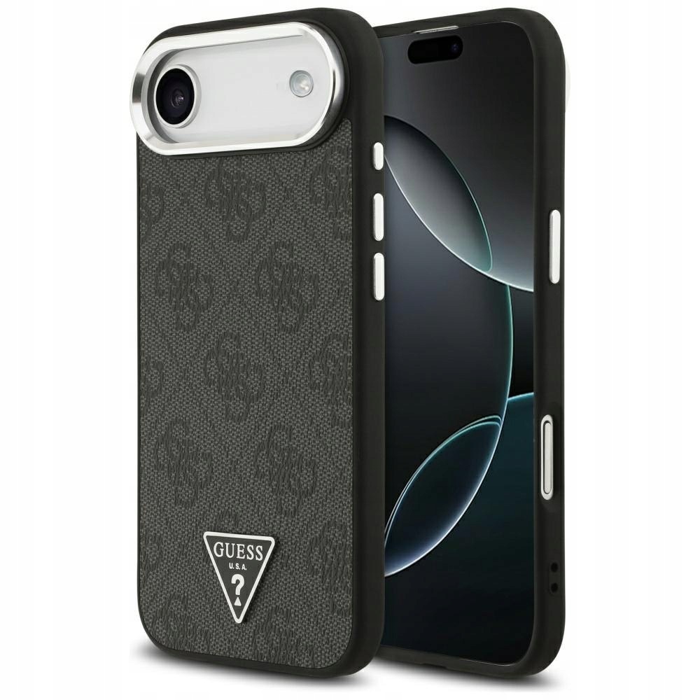 Etui Guess 4G Triangle Logo MagSafe do iPhone Air czarny srebrny