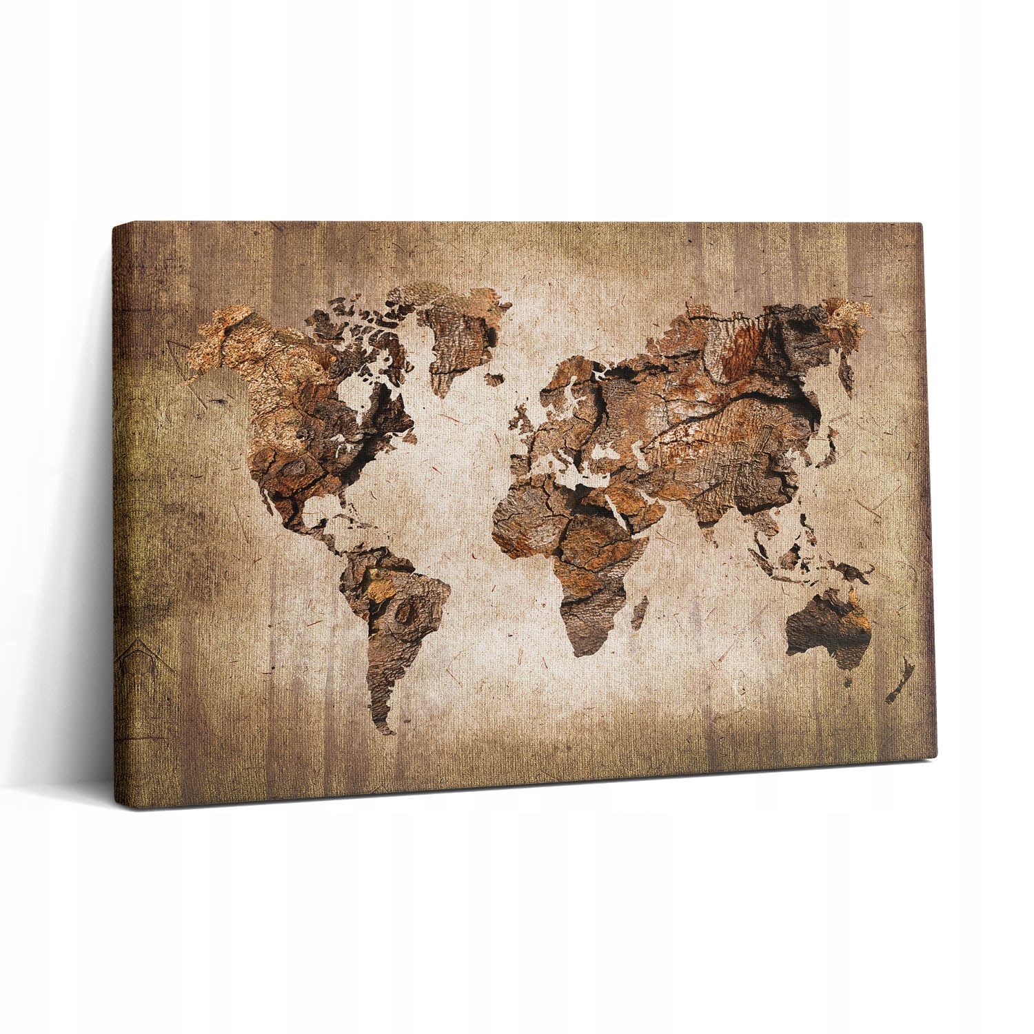 Obraz Canvas Plátno Trvanlivý Nástěnný do kanceláře Mapa světa Vintage 30x20 cm