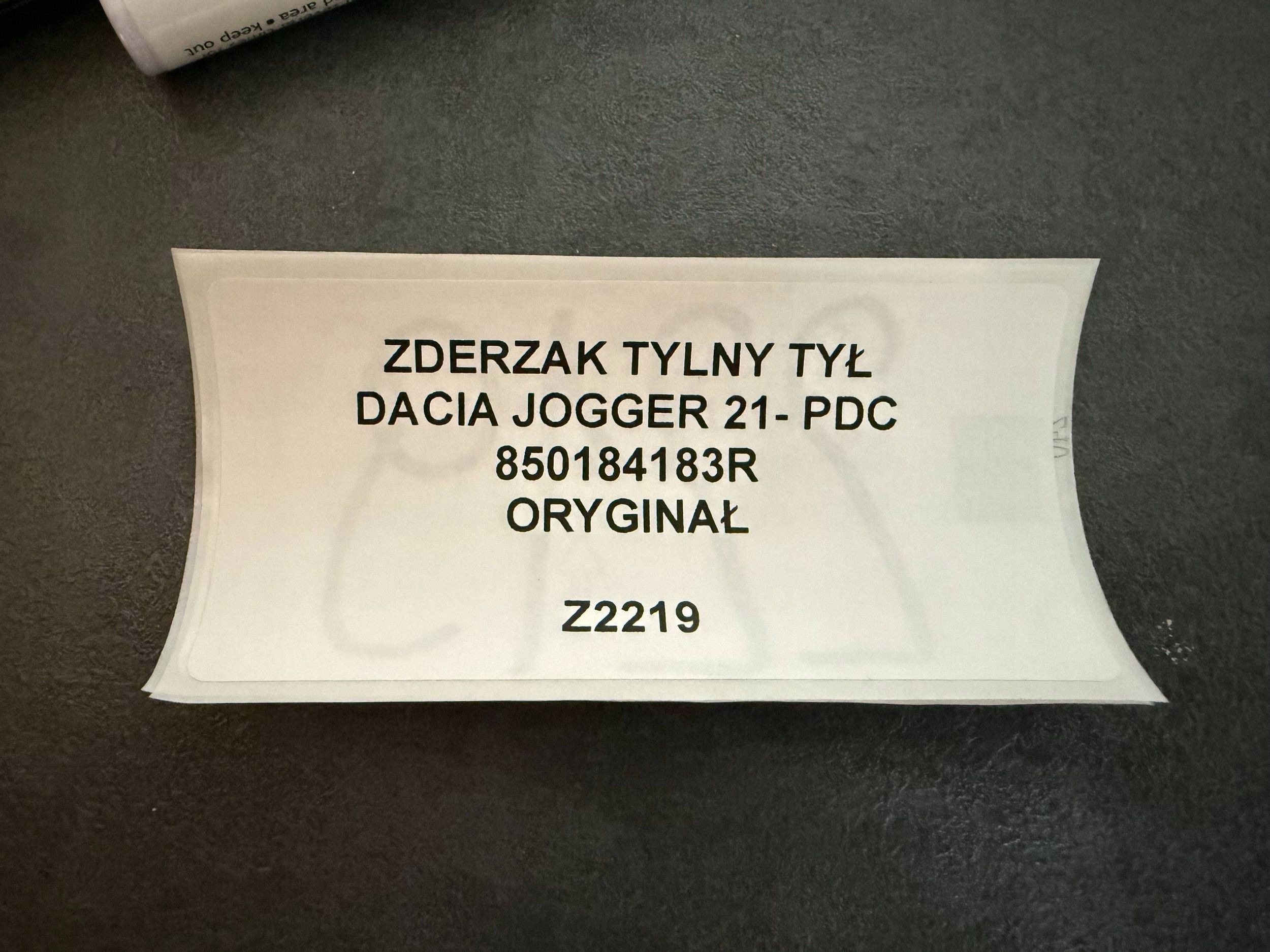 bumper rear rear part DACIA JOGGER 21- PDC original 850184183R