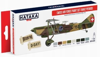 Sada barev Swiss Air Force Paint Set (WW2 period) 8 x 17 ml Hataka AS15