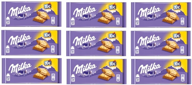 Levně 9x 87g Milka Sandwich Tuc čokoláda půlky kartonu