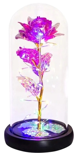 WIECZNA RÓŻA W SZKLE ŚWIATEŁKA LED flower box rose Marka Norimpex