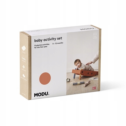 Modu Baby activity set Burnt Orange Dusty Green