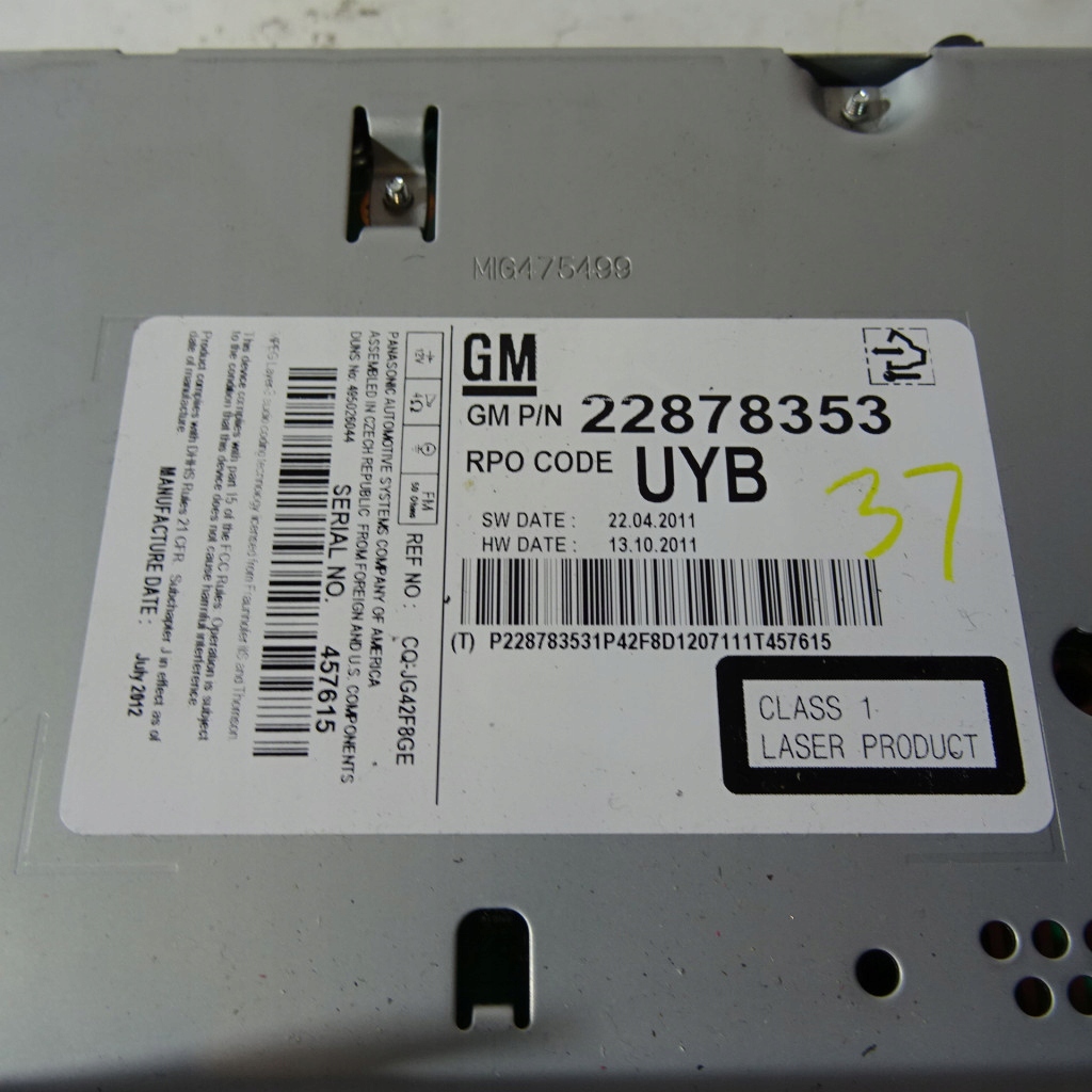 OPEL ASTRA J IV RADIO 22878353