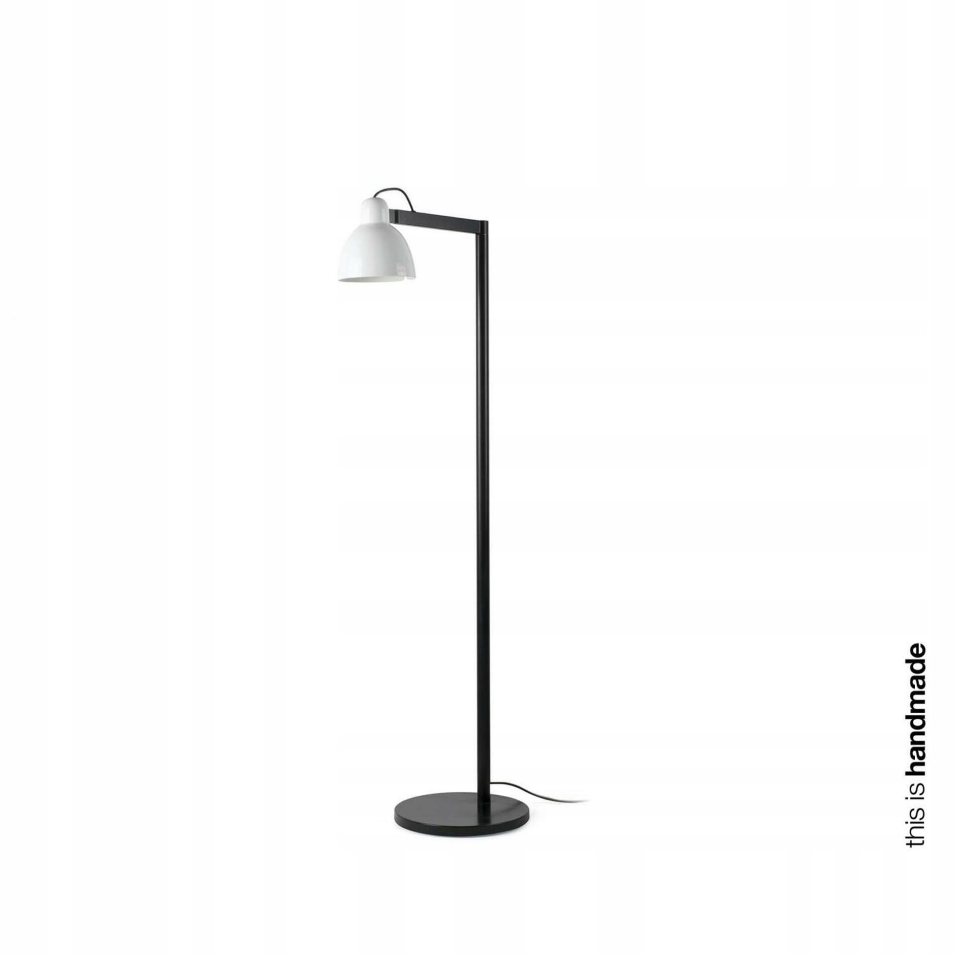 Stojacia lampa Faro Venice, biela keramika, čierna konštrukcia, E27, 148 cm