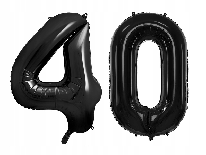 

Balony na 40 Urodziny 40stkę czarne 86cm duże hel
