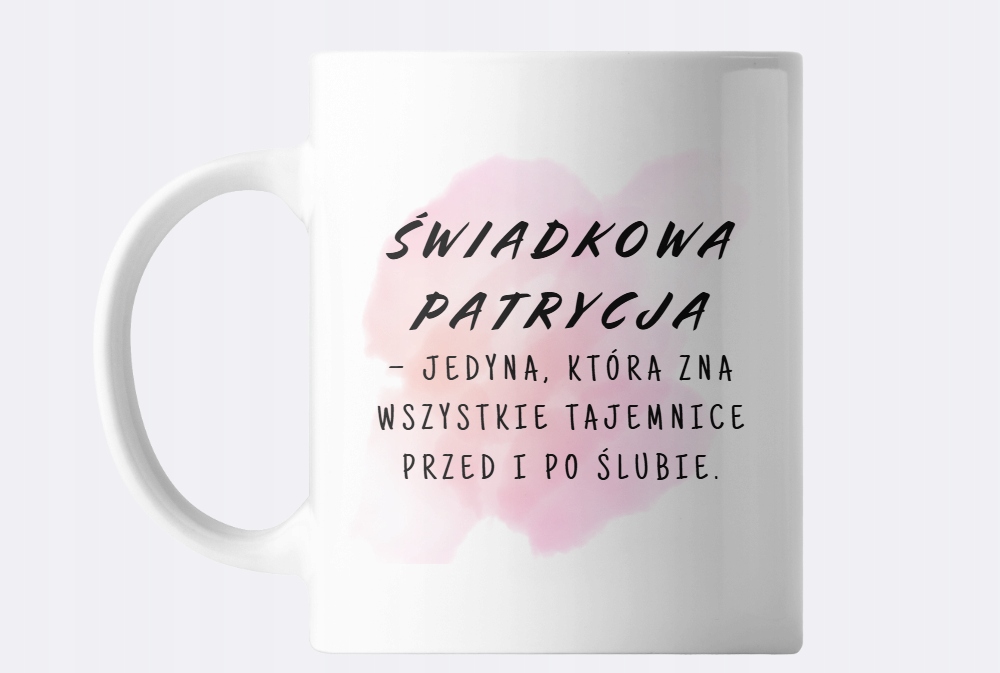 hrnek pro svědkyni „Jméno svědkyně, která zná všechna tajemství“