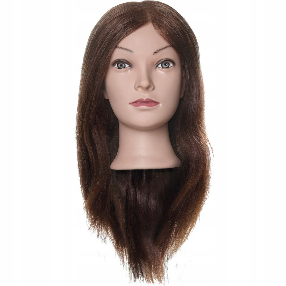 Efalock Hanna Główka treningowa 45cm brąz, 100% włosy naturalne