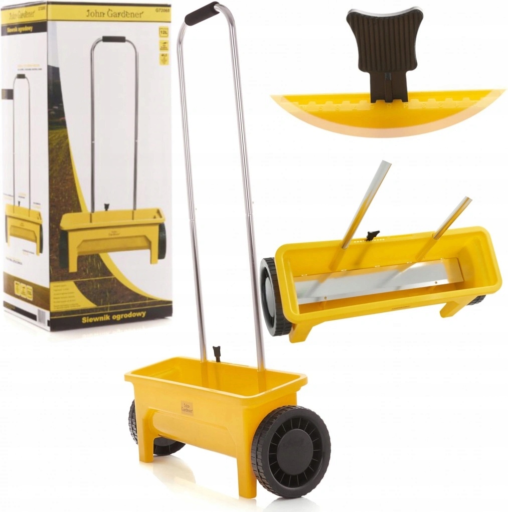 Ruční Výsevní Dávkovač Osiva Pro Zahradní Rozmetadlo Semen Trávy, Hnojivo Na Sůl Písku 12 L