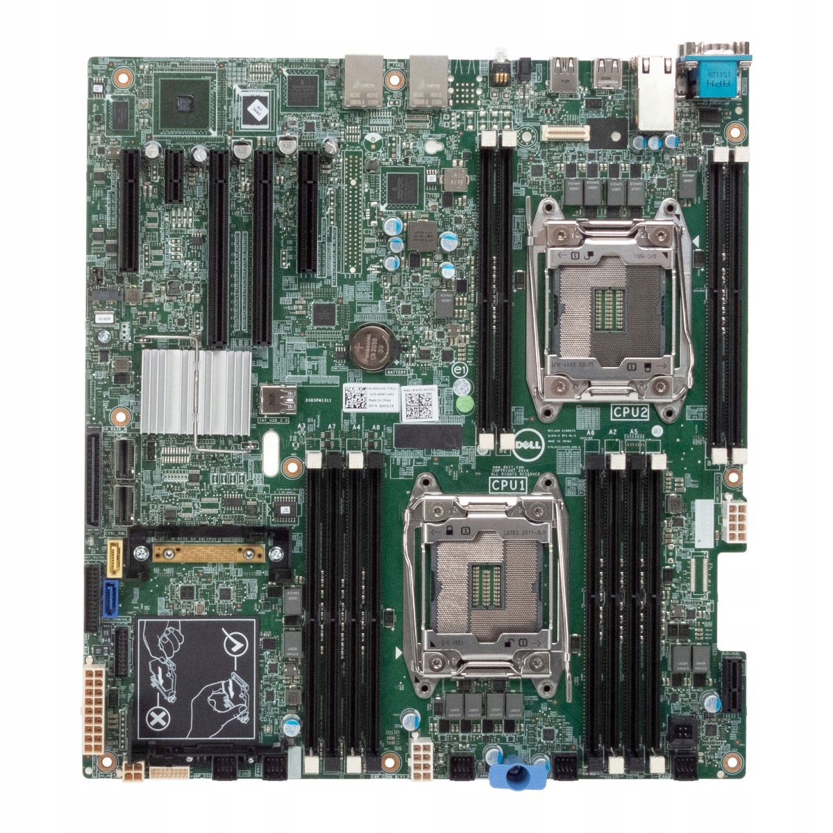 Dell 0HFG24 2x LGA2011-3 10x DDR4 System Board PowerEdge R430 R530 Tpm