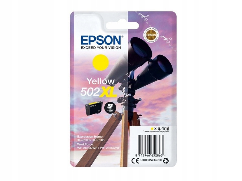 Tusz Epson 502XL żółty (yellow) C13T02W44010