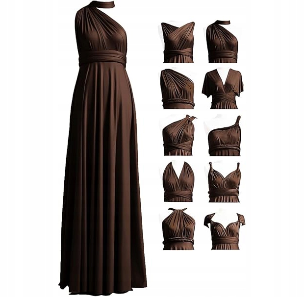 Šaty infinity dlouhá maxi 72styles pro družičku, multifunkční