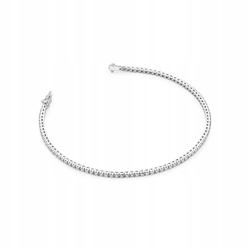 

Elegancka 585 Bransoletka Białe Złoto Brylanty