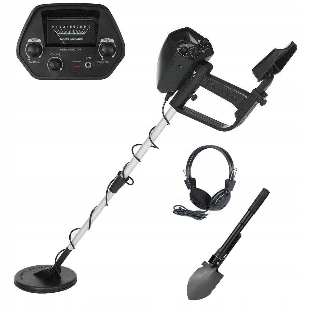 Profesionální Citlivý Detektor Kovů Pro Dobrodružství S Lopatovou Sluchátkou
