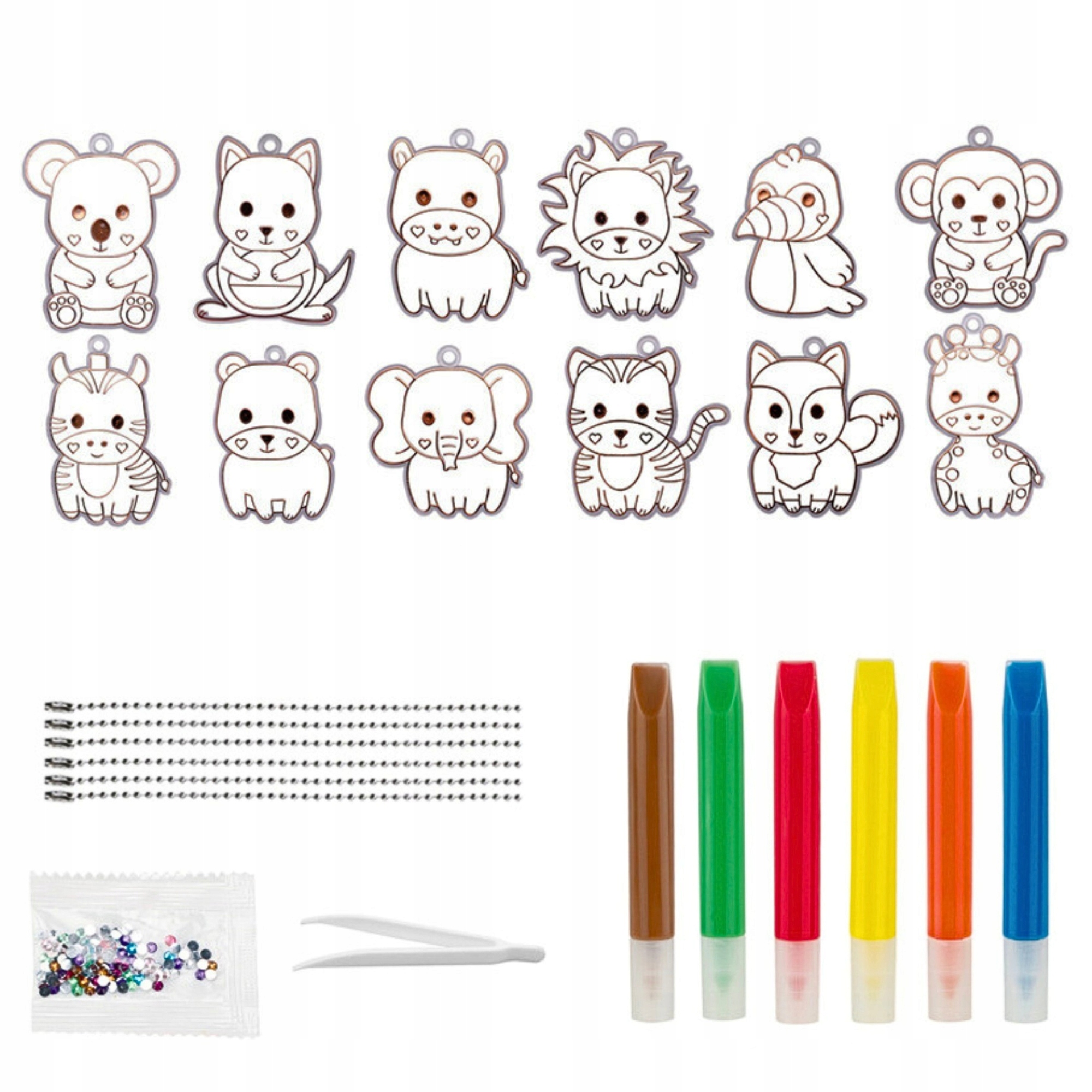 ZESTAW DO TWORZENIA BIŻUTERII BRELOKÓW BRANSOLETEK ZAWIESZEK DIY MALOWANIE EAN (GTIN) 5905515993319