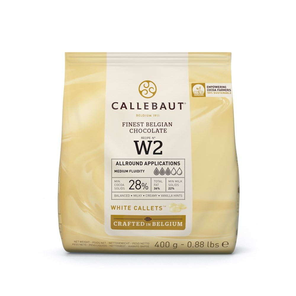 Levně 2x Callebaut čokoláda bílá 28% W2 400g