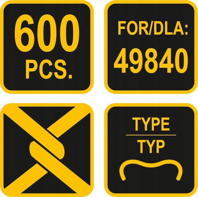 ZSZYWKI TYPU E DO MOCOWANIA SIATKI OGRODZENIOWEJ Kod producenta 49841