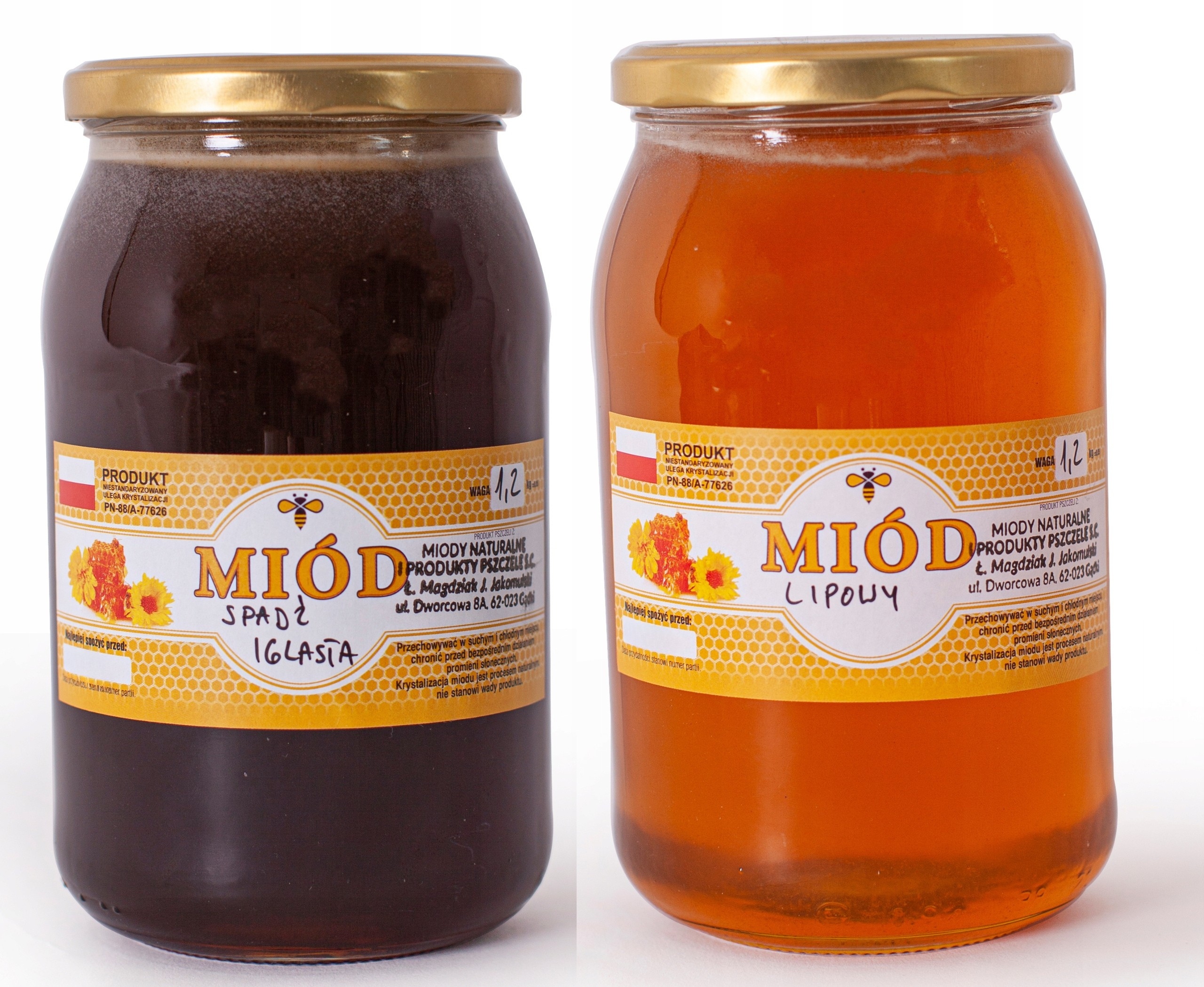 Levně Sada medů 2x 1200G Jehličnatý A Lipový med z Pradoliny Visly