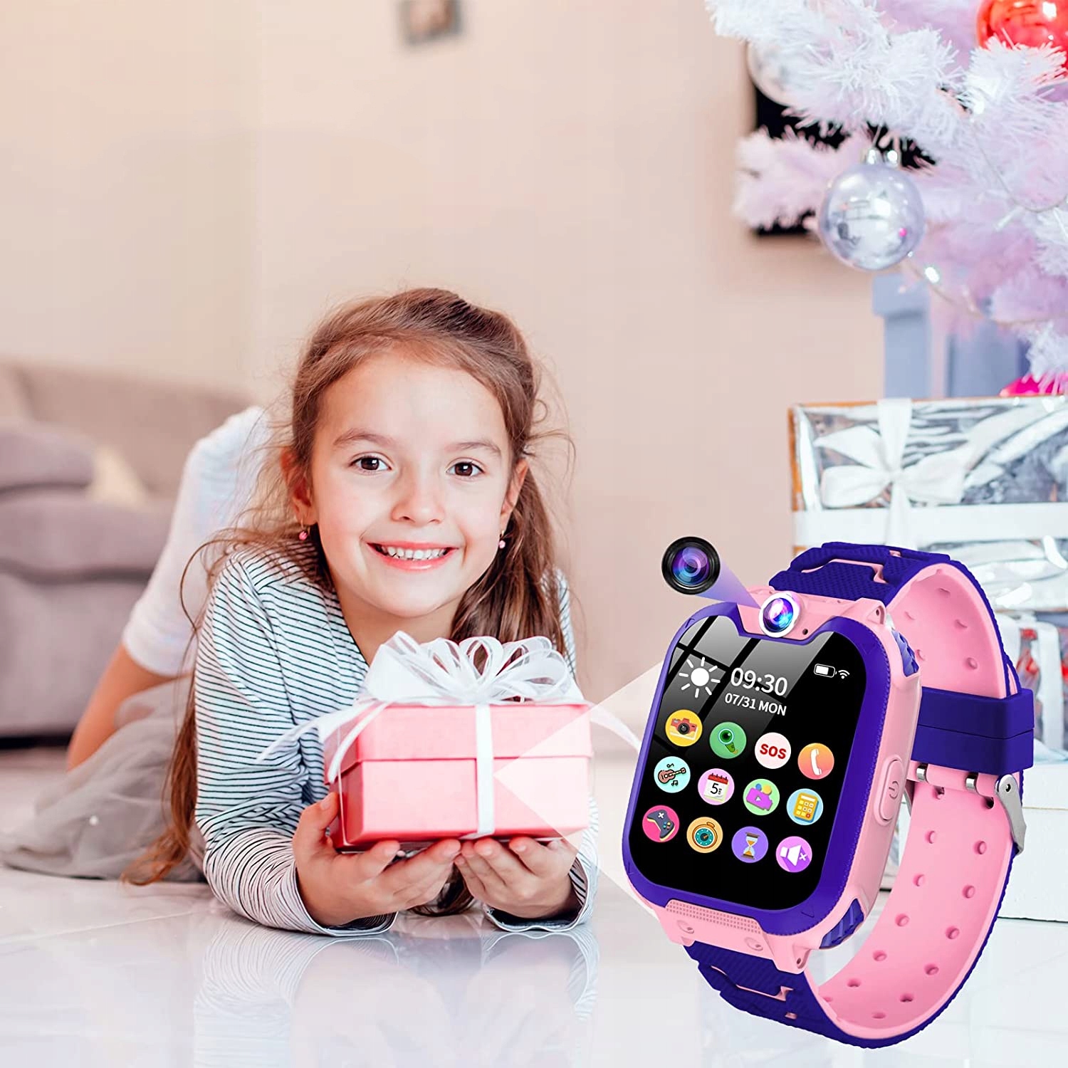 SMARTWATCH ZEGAREK DLA DZIECKA PREZENTY ŚWIĄTECZNE Grubość koperty 12 mm