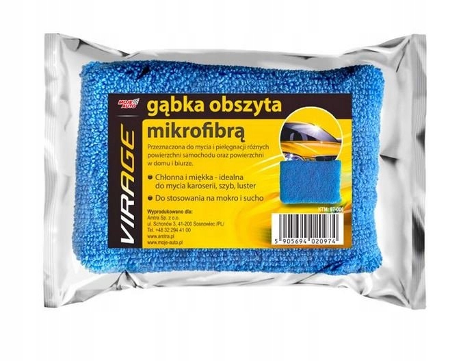 

Moje Auto Virage Gąbka Obszyta Mikrofibrą