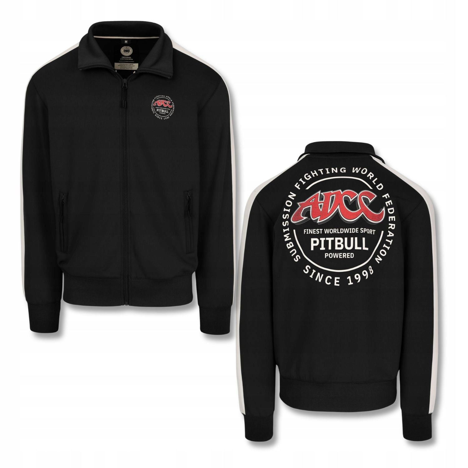 Rozepínací mikina s potiskem Pitbull sportovní oldschool Adcc San Diego Ca