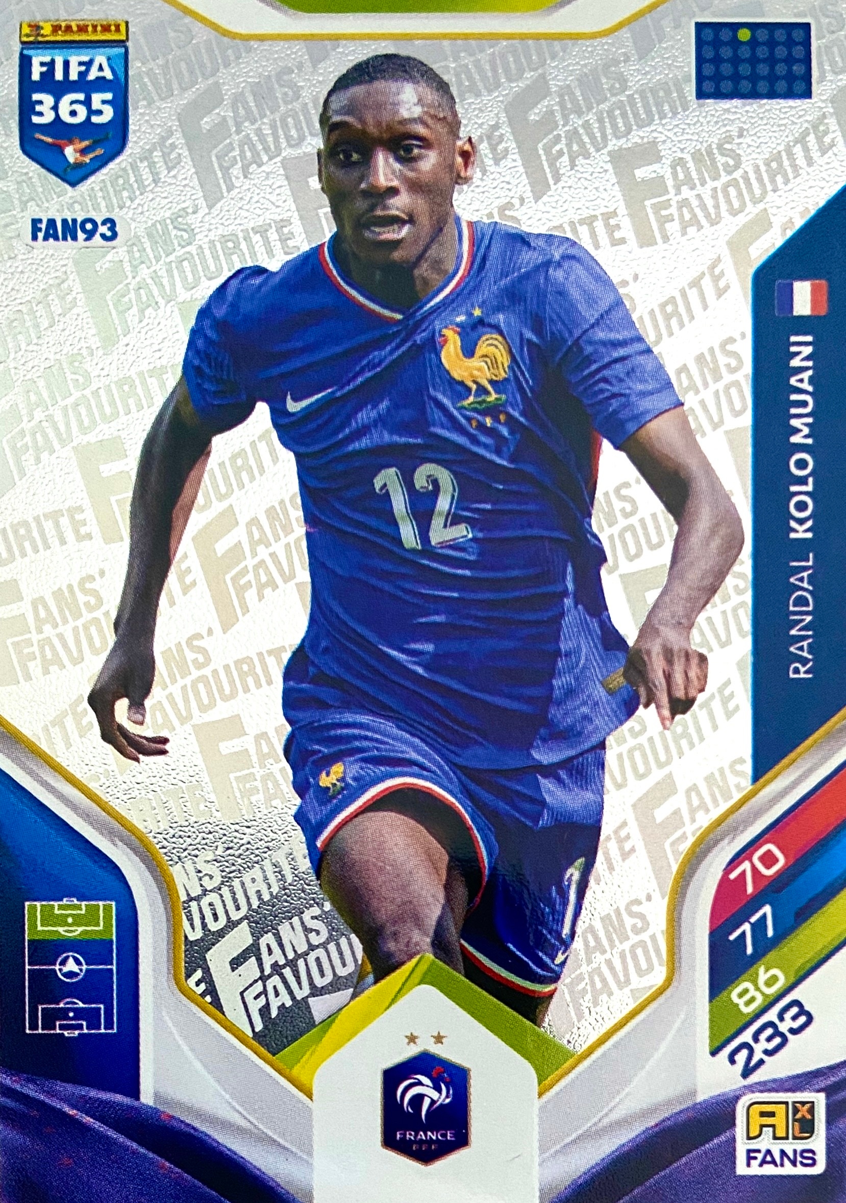Panini Fifa 365 2026 Fans Favourite FAN93 Randal Kolo Muani Francja
