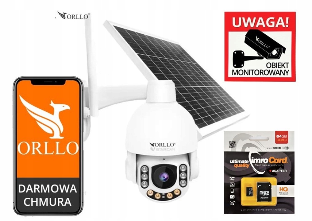 Kamera Orllo Gsm Z7 Panel SM6030 Pro Karta 64