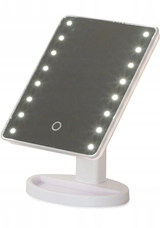 Podświetlane lusterko 16 led HOLLYWOOD duże białe ZWY Stan opakowania oryginalne