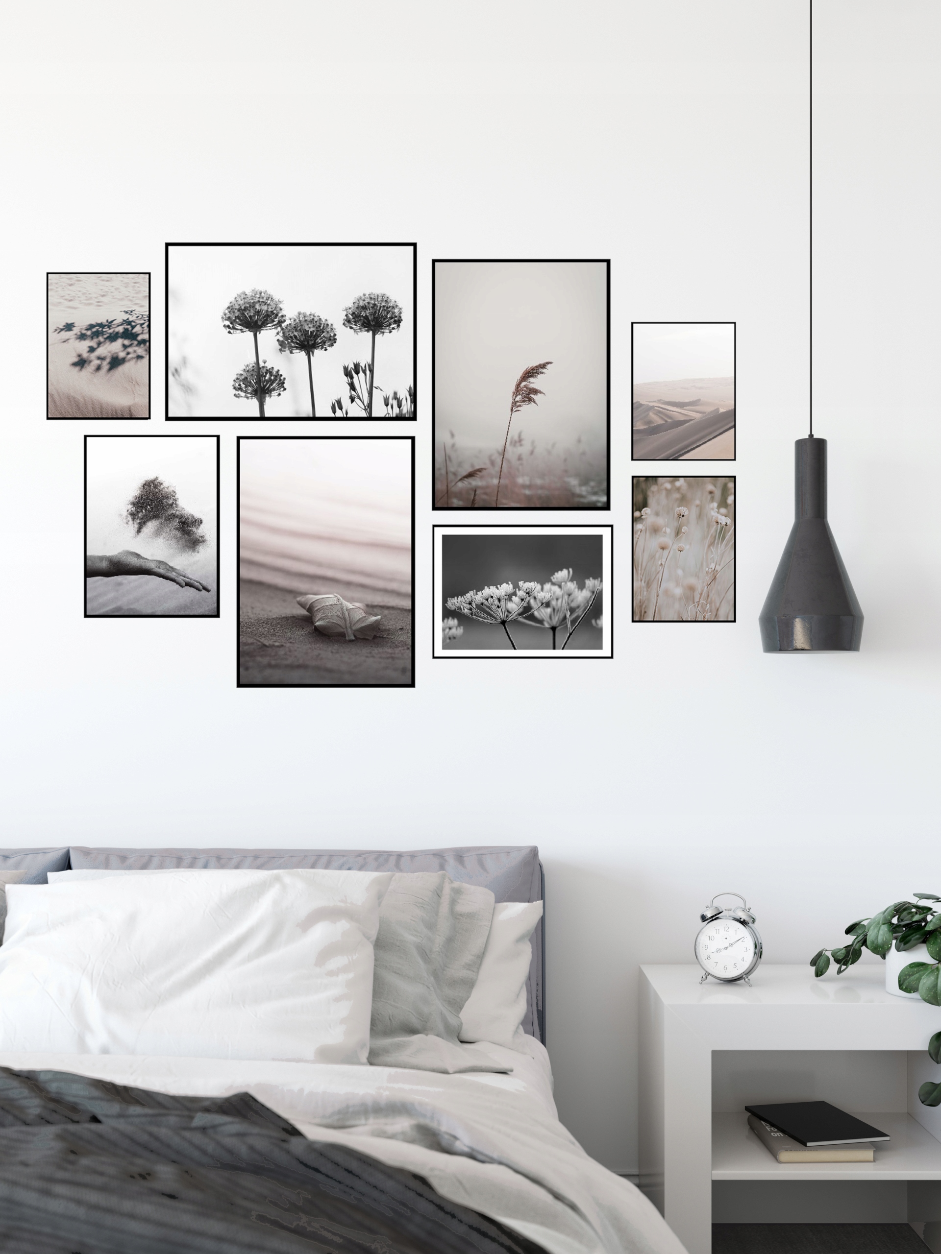 Duży zestaw 8 plakatów eviero beże szarości modny Marka inna