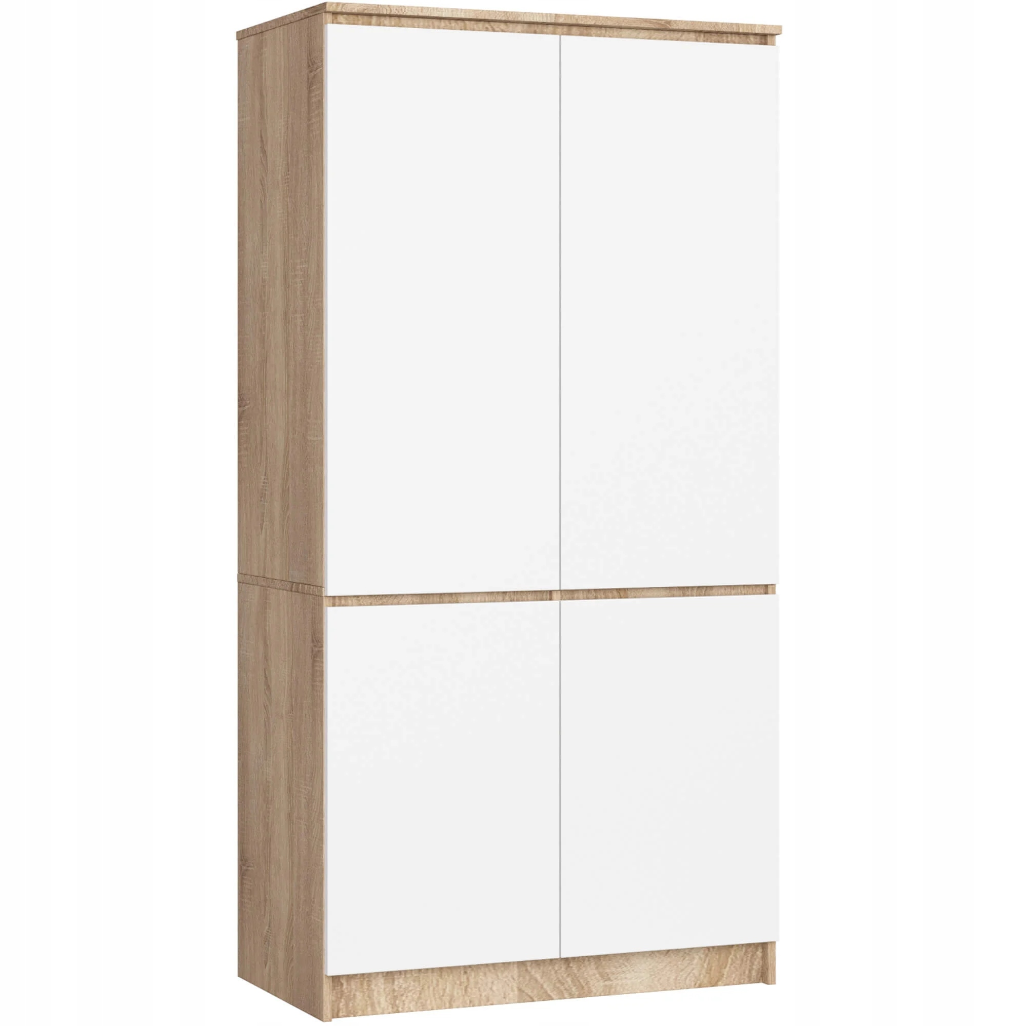 Skříň 4D S90 Dub Sonoma Bílý 90x180x51 cm Nábytek pro montáž