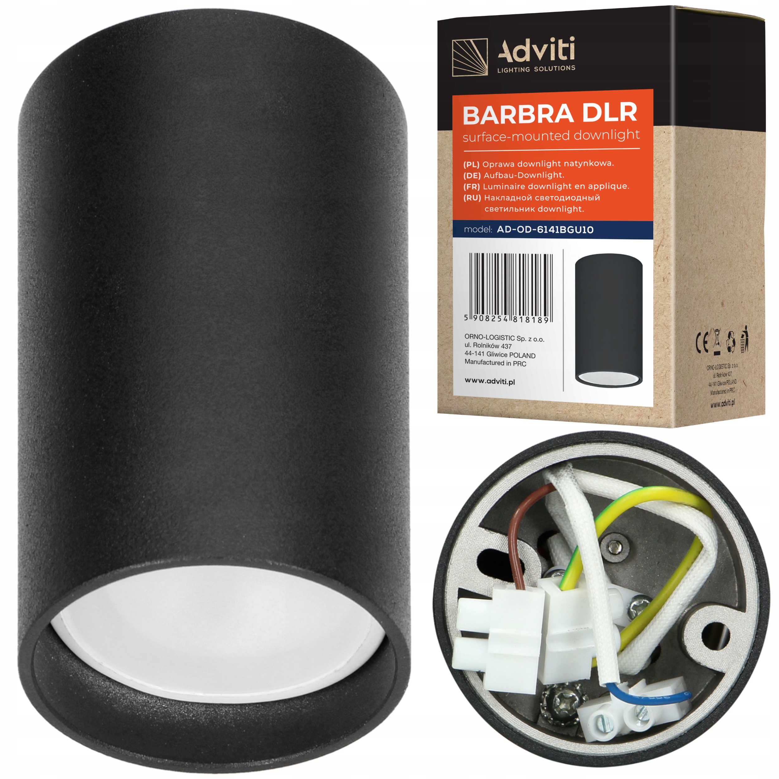 

Oprawa Natynkowa Halogenowa Tuba Sufitowa Led GU10