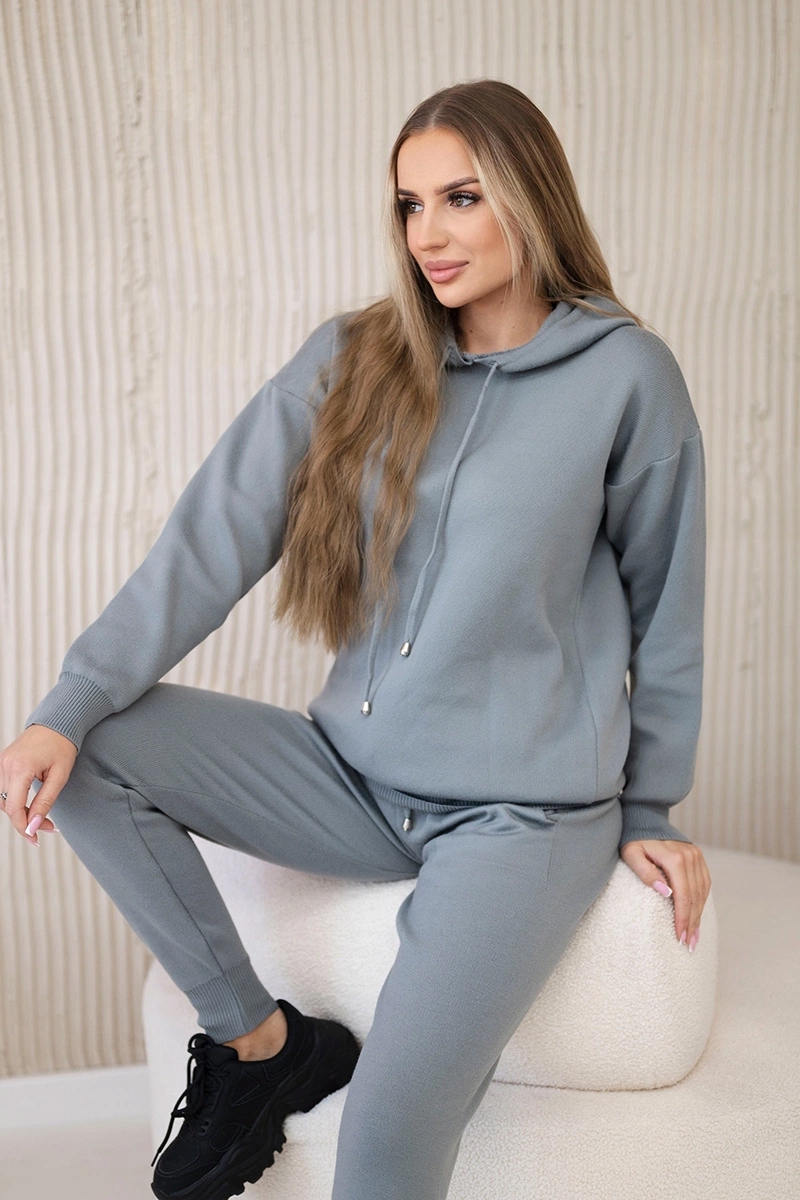 Svetrový komplet Mikina kalhoty tmavě šedá