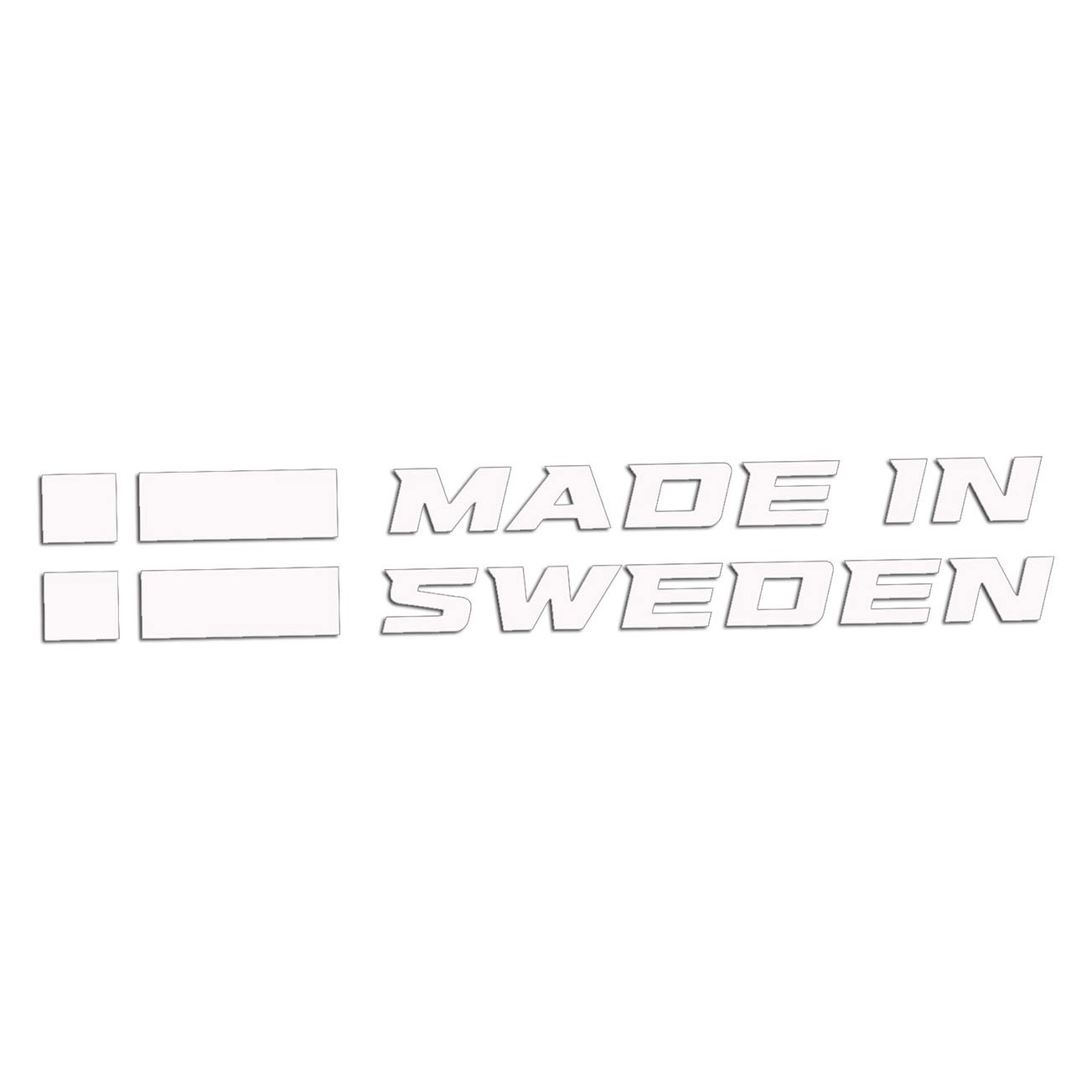 Wycinana naklejka Made In Sweden Z Flagą do Saab Scania Volvo biała