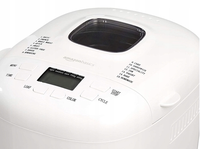 Automat Wypiekacz do chleba Amazon 15 PROGRAMÓW Kolor dominujący biały