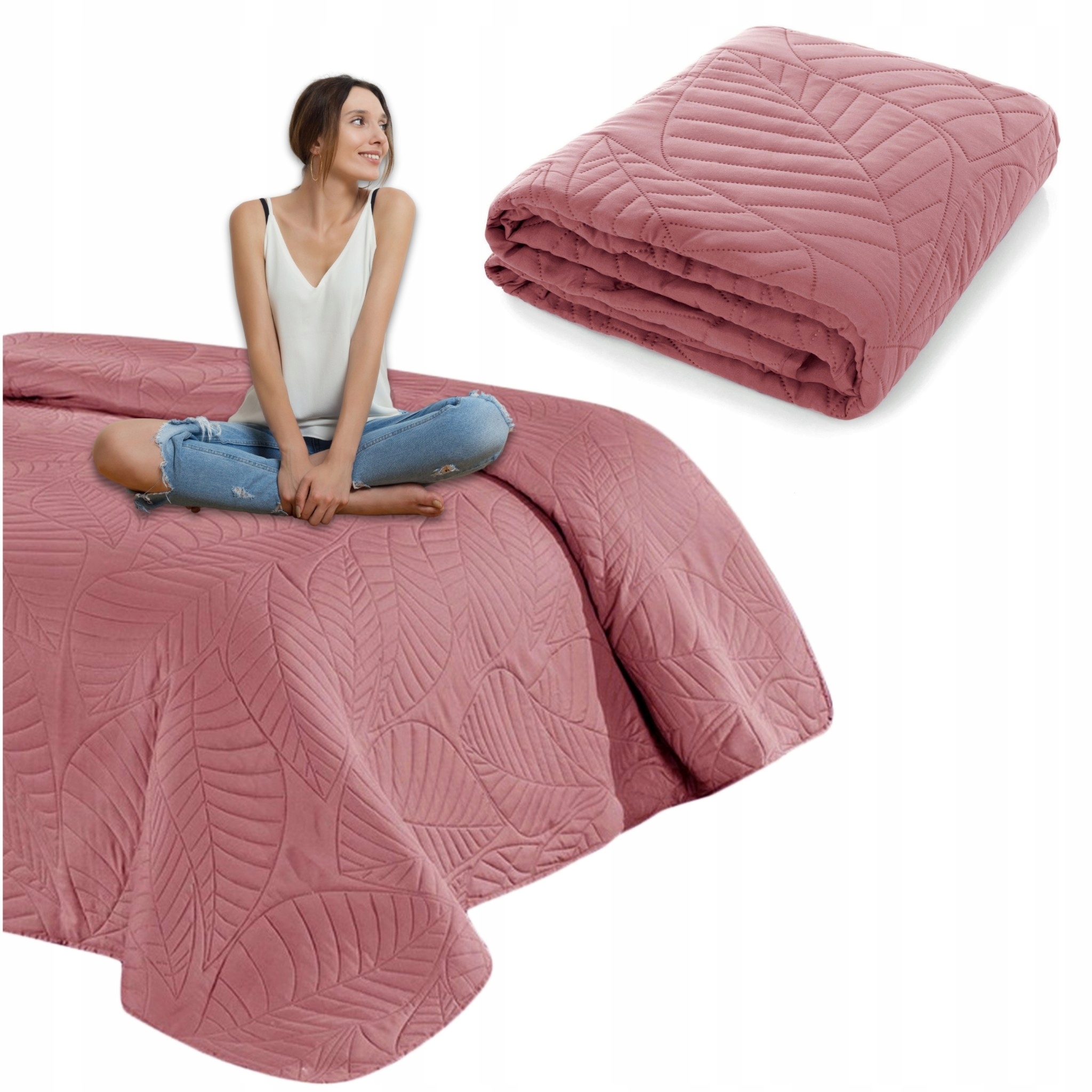 Přikrývka na postel gauč 200x220 na rohovou pohovku prošívaná pléd Nicole