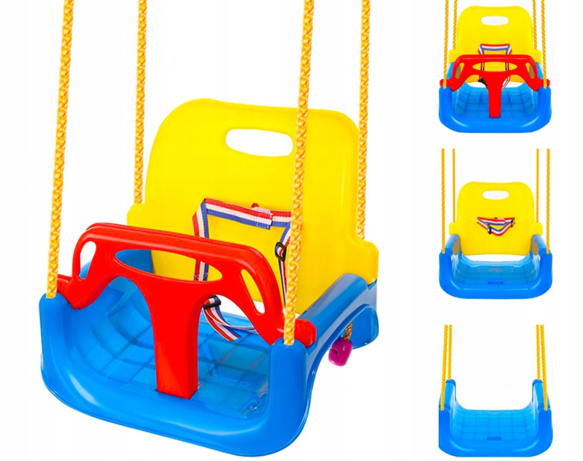 Huśtawka dla Dzieci Ogrodowa 3w1 na Linach Mocna