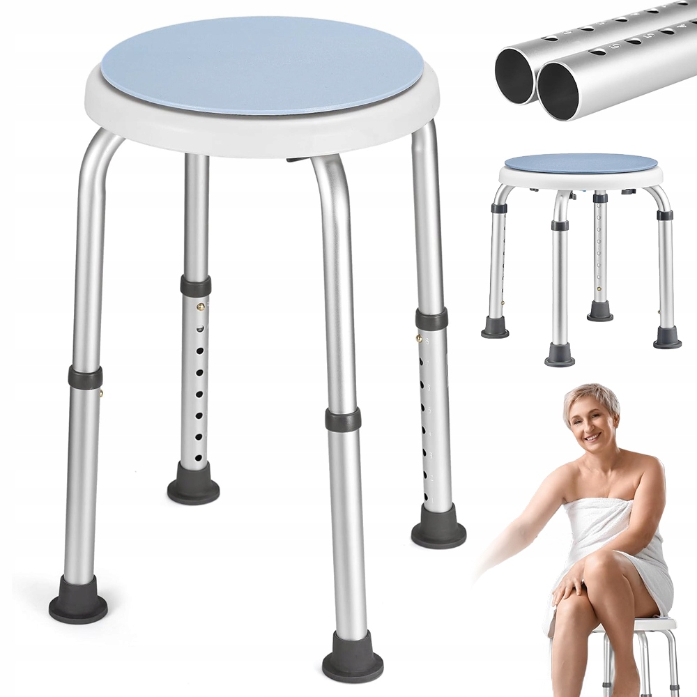 Koupací Stolička Otočná, Protiskluzová, Hliníková, Pro Osoby Se Zdravotním Postižením