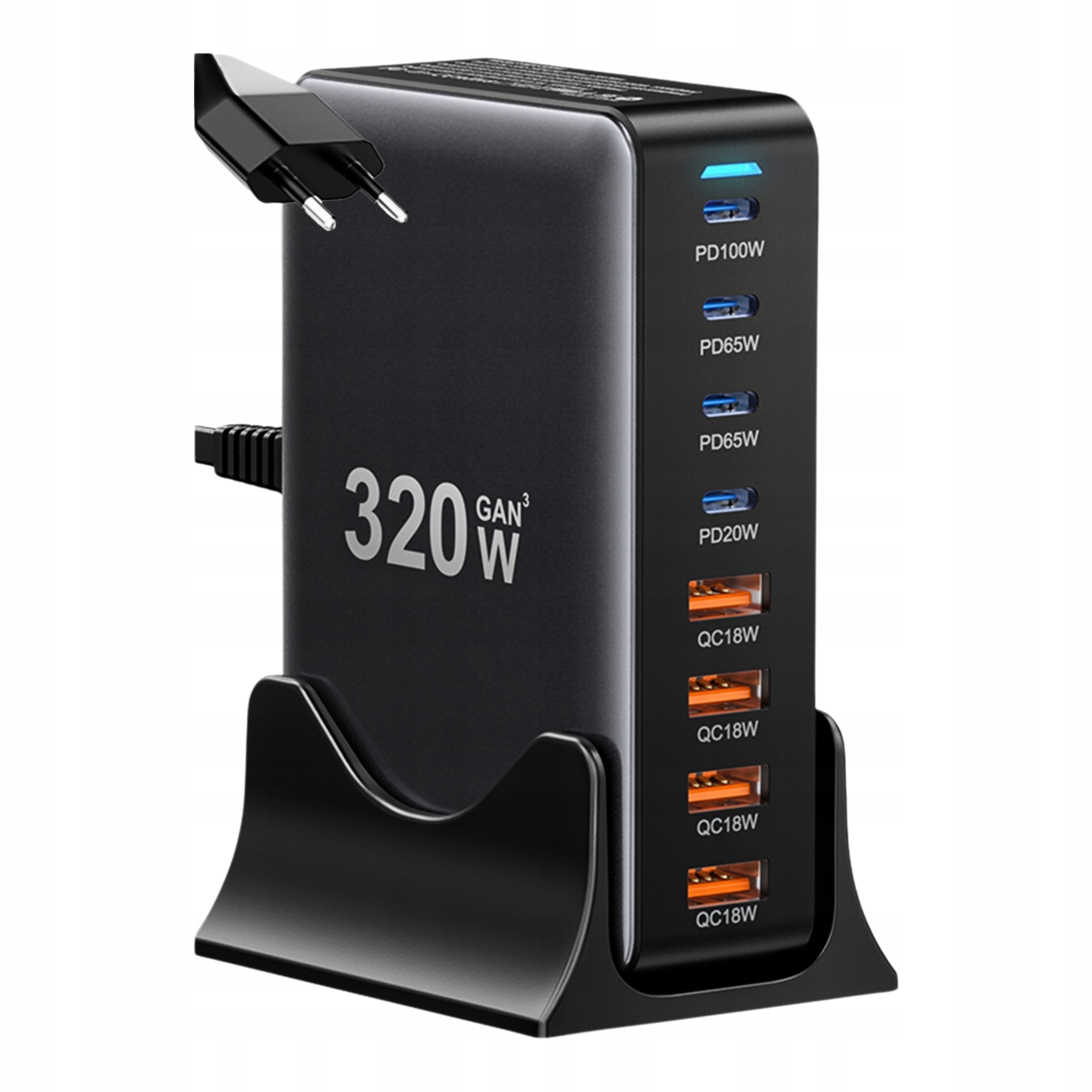 Szybka Ładowarka Pd Qc Sieciowa Zasilacz GaN 320W do Telefonu Laptopa Usb