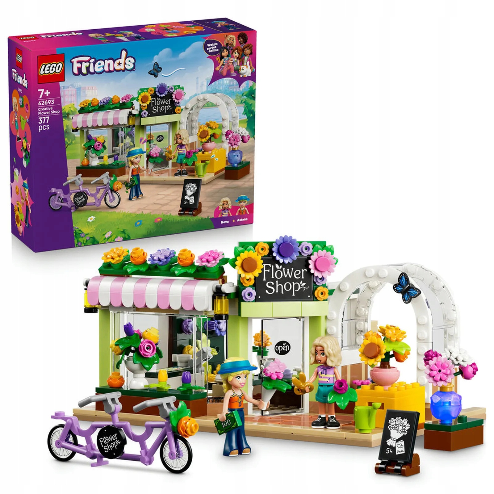 Lego Friends 42693 Kreativní Květinářství, 377 Kostek
