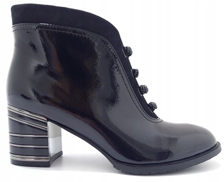 Lakované Kotníkové Boty Loretta Vitale M226 Černá r38