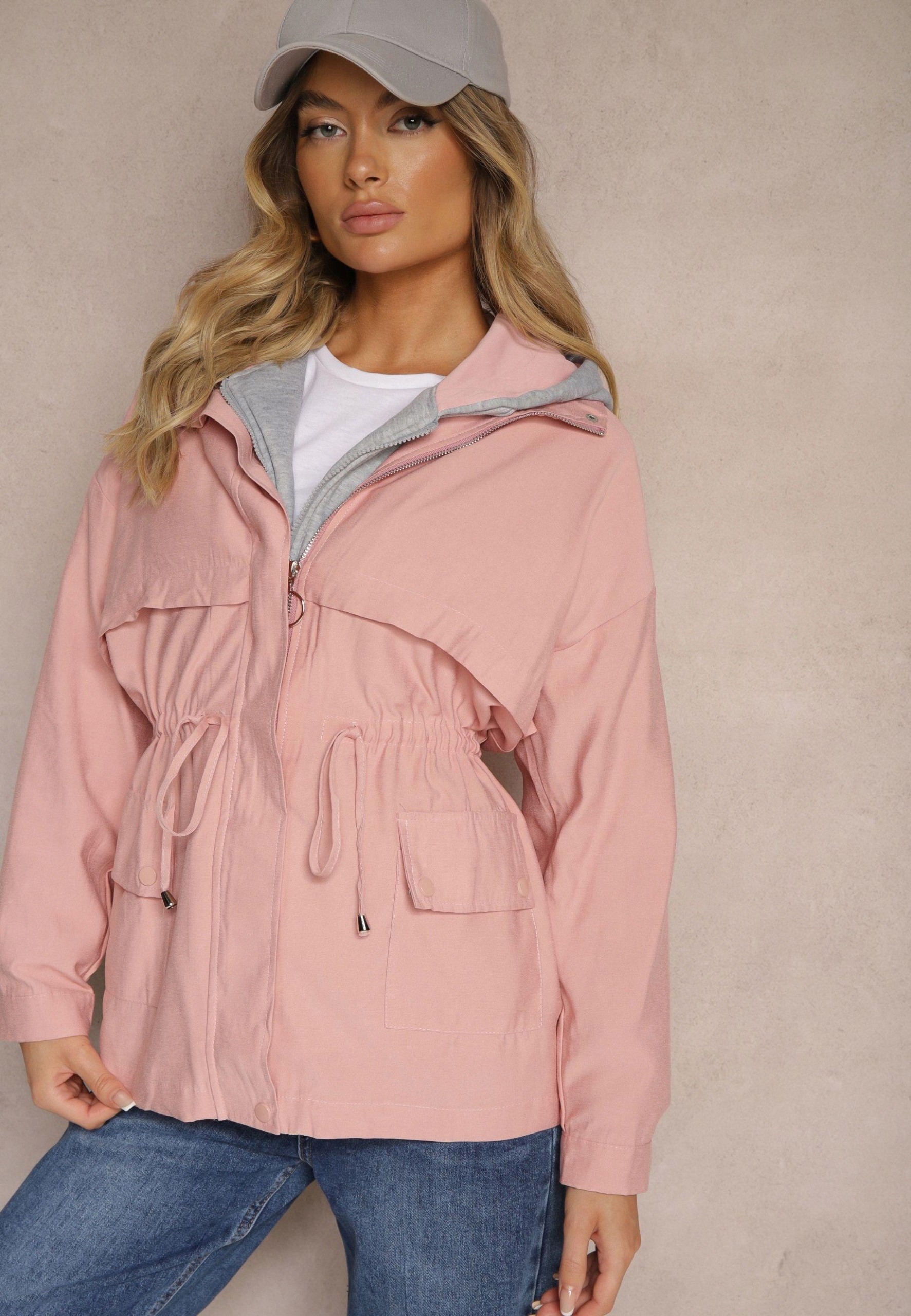 Renee Růžová dámská bunda L/XL Parki Přechodná