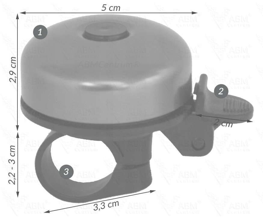 DZWONEK ROWEROWY METALOWY BRZDĘK FIOLET PURPLE Marka Abmbot