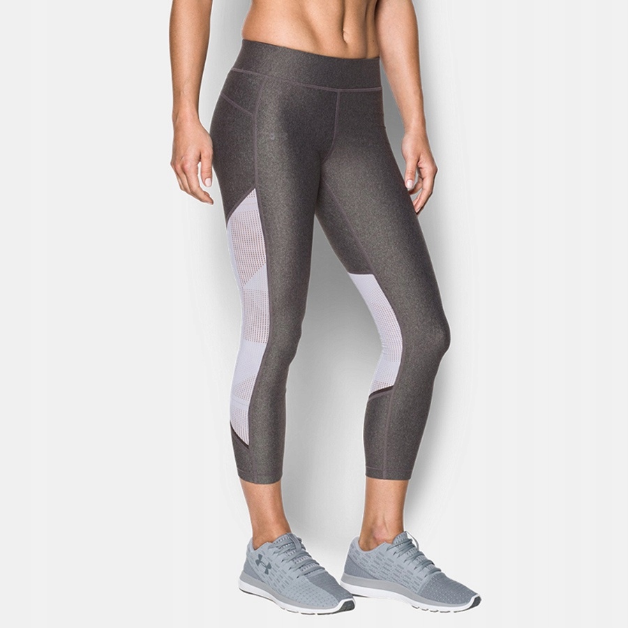 Under Armour Ua Hg Armr Supervent Crop [xs] Dámské kalhoty šedé