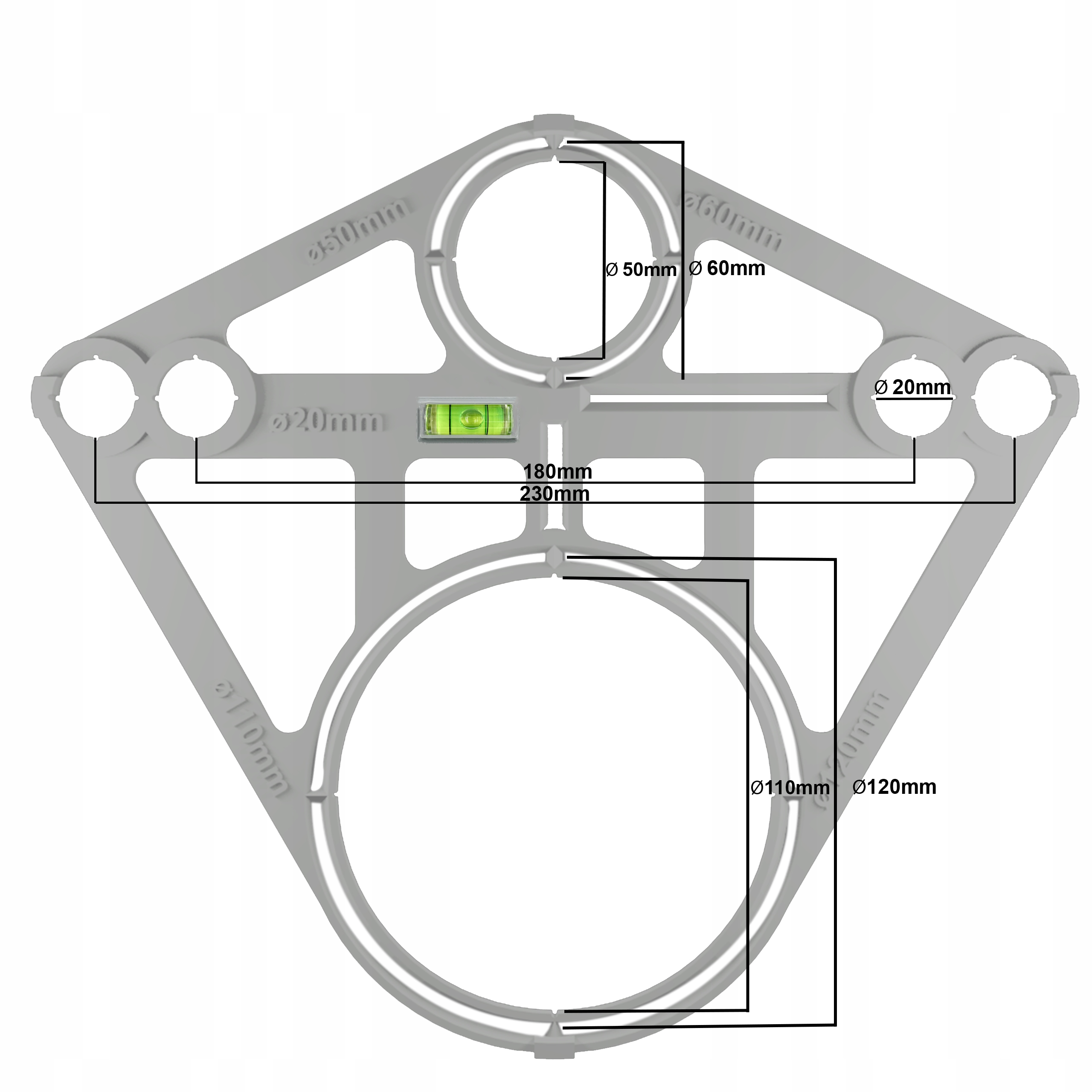 SZABLON WZORNIK OTWORÓW PŁYTEK GEBERIT TOALETA Rodzaj do toalety