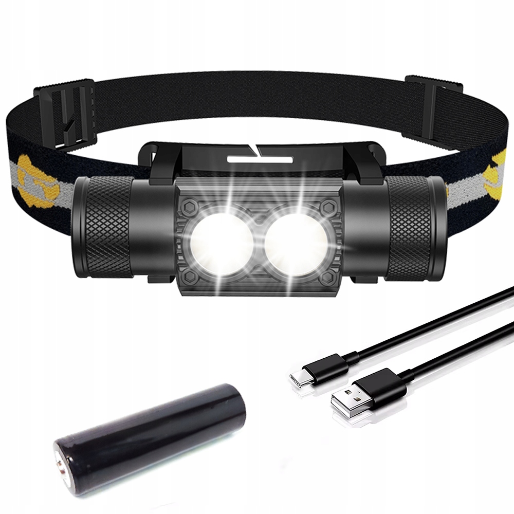 Premium! Latarka Czołowa maXvision H25A 1800 lm Led 2*SST40 Led aku 18650