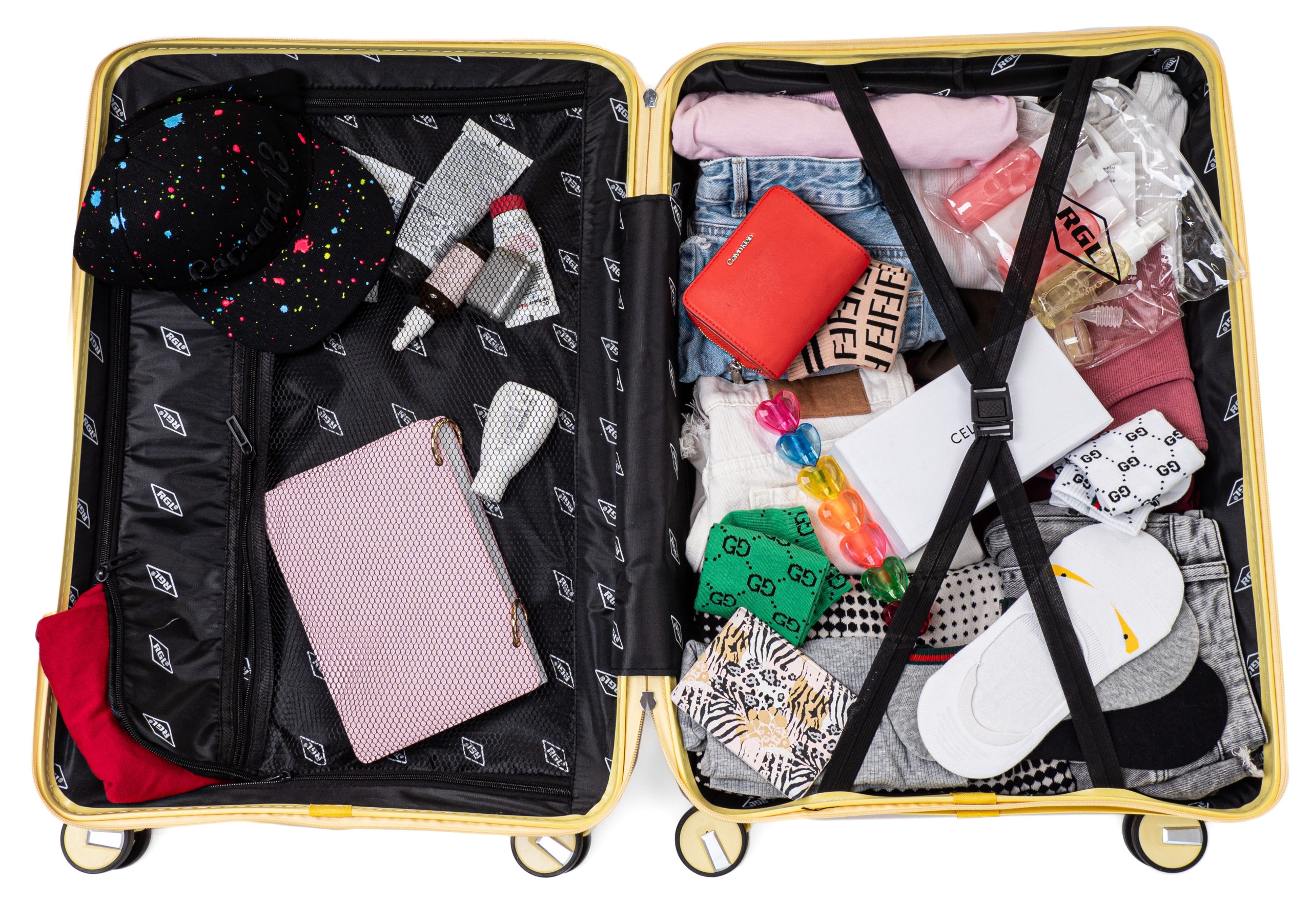 ŚREDNIA WALIZKA PODRÓŻNA XL POLIPROPYLEN RGL BAGAŻ PODWÓJNE KÓŁKA OBROTOWE Płeć produkt uniseks